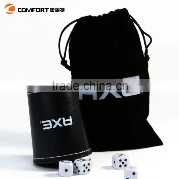 High Luxury Durable Round Leather Dice Cup photo-5