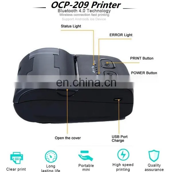 Cheapest Portable Mini Thermal Printer 58mm Pos Thermal Receipt Printer for Supermarket photo-3