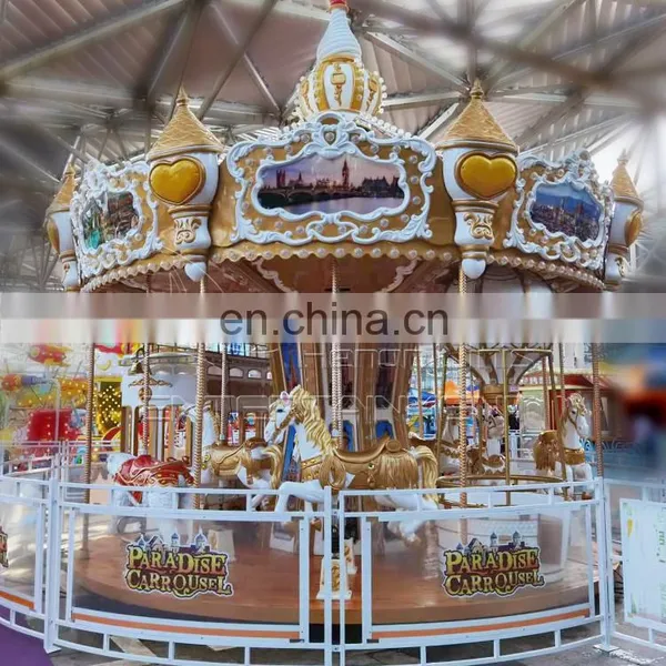 Beautiful Fairground Colorful 16 Seats Carousel Merry go Round Rides Manufacturer photo-5
