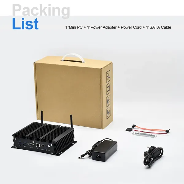 Industrial Fanless Mini PC Core i5 1235U 6xi225 2.5G Firewall Router Pfsense Server 2*RS232 4*USB3.0 HD 4G/3G AES-NI photo-4