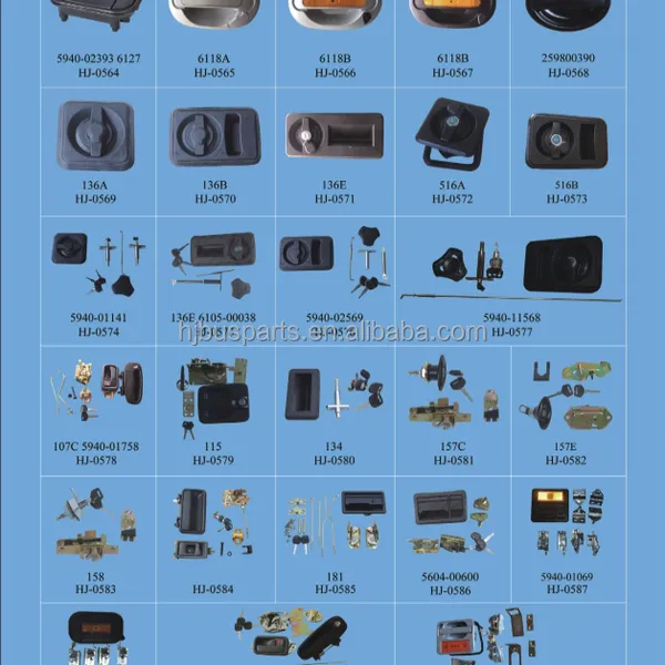 Other Performance Parts Luxury Bus Exterior Accessories Parts ZK6128H 5940-02561 Rectangular Passenger Door Locks photo-6