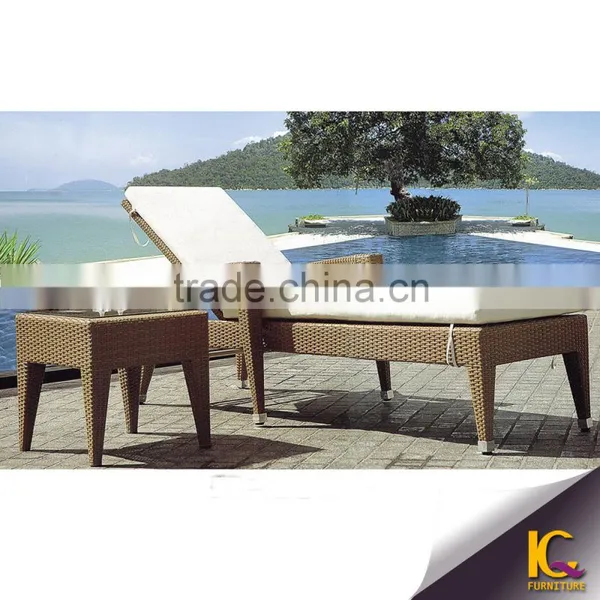 Great Look Fashional Can Wicker Outdoor Plastic Moulded Sun Lounger photo-3