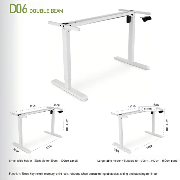 Electric Standing Desk Frame - Adjustable Table Frame for Home Office and Living Room Furniture With Linear Actuator for Enhanced Work Experience photo-3