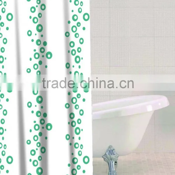 Shower Curtain Waves Stripe Printed, Hot Sale Classic Bathroom Waterproof Curtain photo-6
