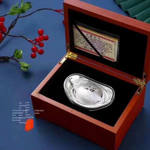 Wooden Boxes for Gold and Silver Ingots. Customized Production of Ingot Gift Box Packaging. 15-year Focus photo-2