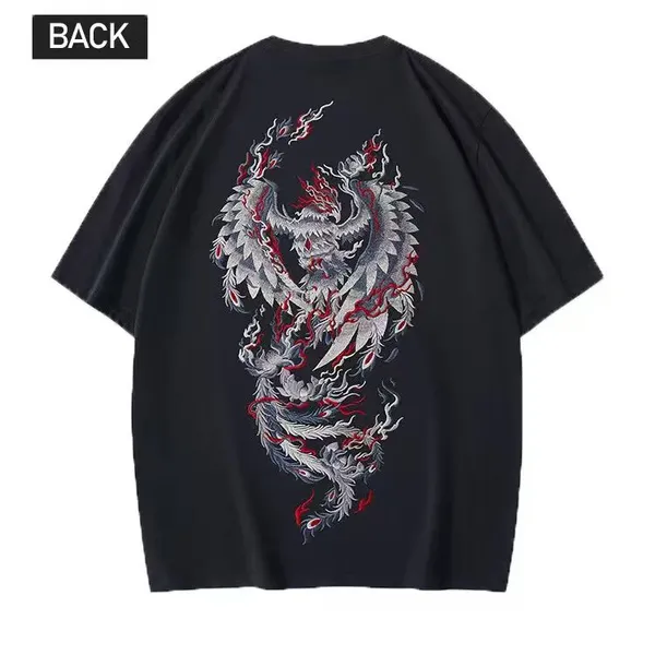 Men’s 100% Combed Cotton Embroidered Short-Sleeve T-Shirt photo-3