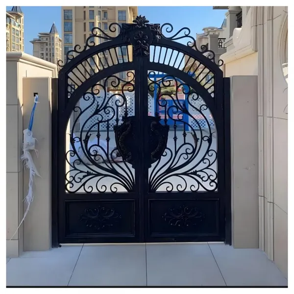 China Sliding Gate Wrought Iron Gates Aluminum Gate Design For Home photo-4
