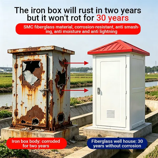 High Toughness Fiberglass Well House Impact Resistant FRP Pump Room for Complex Field Environment