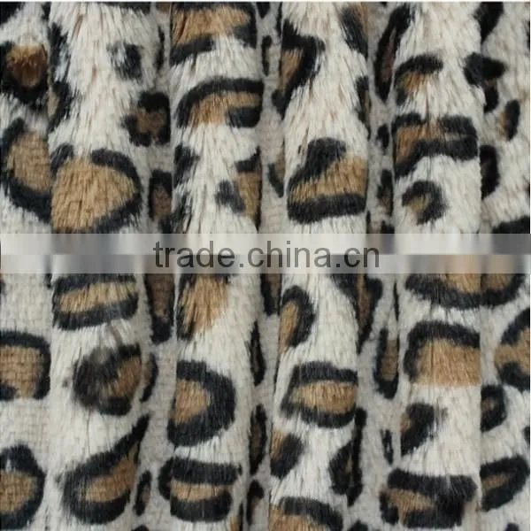 100% Polyester Leopard Faux Fur Plush Fabric photo-2