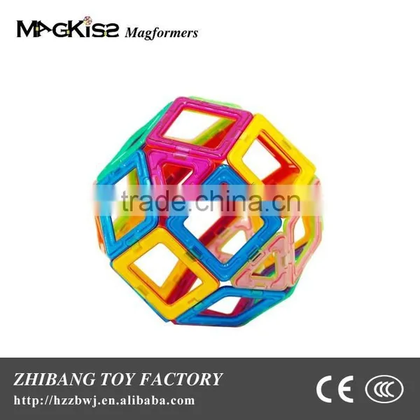 MAGFORMERS 60 pc MAGNETIC SQUARES,TRIANGLES + WHEELS photo-5
