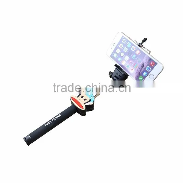 Newest Colorful Cute Silicon Cheap Monopod Selfie Stic photo-2