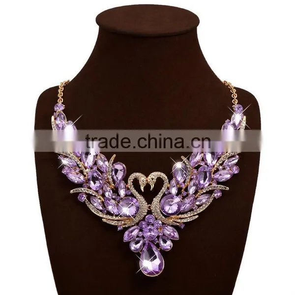 Fashion Summer Luxury Swan Beautiful OL Delicate Noble Pendant Necklace Women Collier Choker Collar Jewelry photo-5