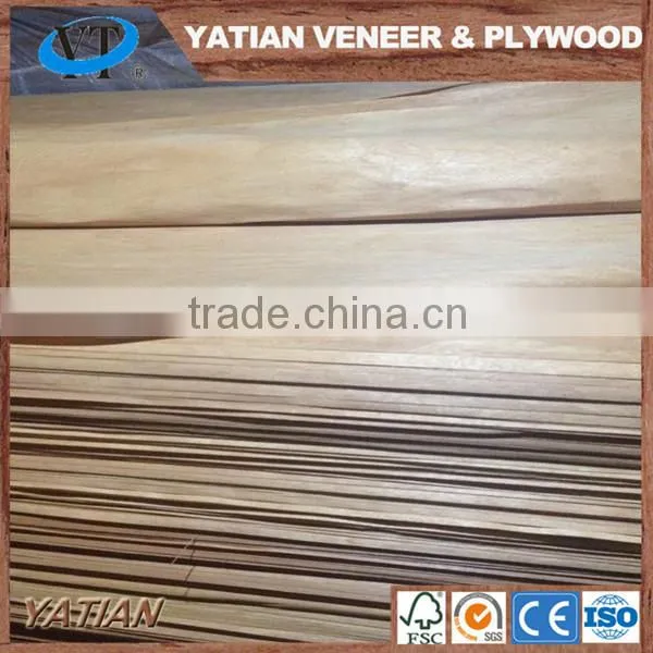Natural Wood 0.3*1220*2440mm Furniture Water Gum Veneer