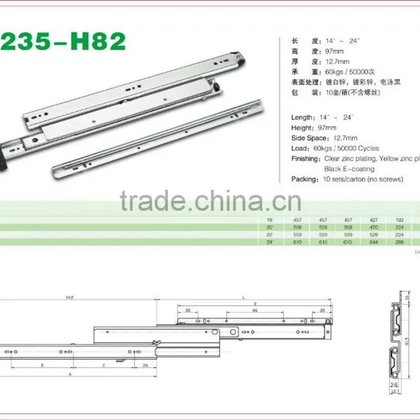 150lbs Two Tier Esay Mounting Drawer Slide photo-2