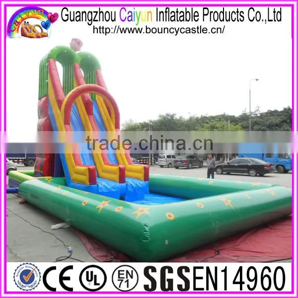 Double Arch Inflatable Water Slide With Big Pool photo-2