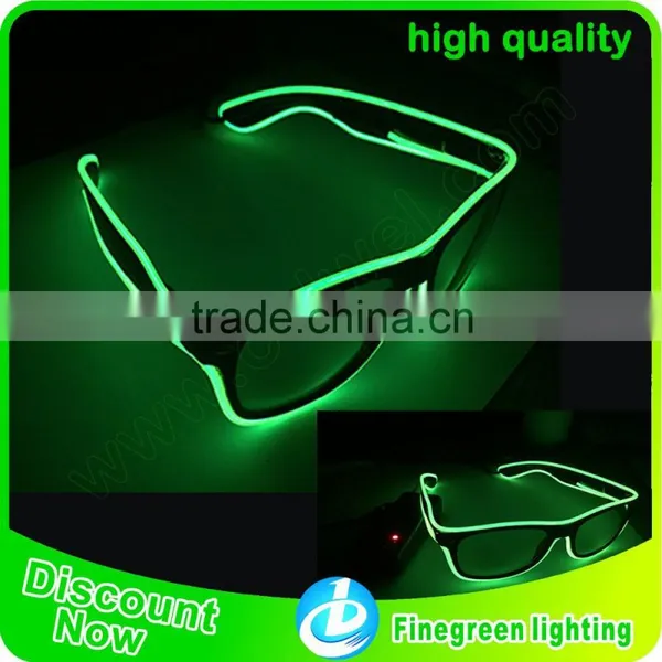 Luminous Glasses Party Glasses Crazy Funny Club Amazing Plastic EL Wire Flashing 3D Glasses photo-2