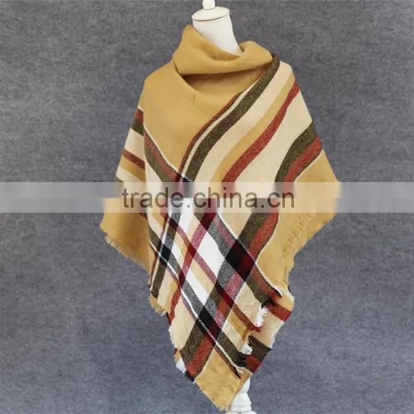 Oversized Tartan Plaid Chunky Plaid Blanket Scarf photo-4