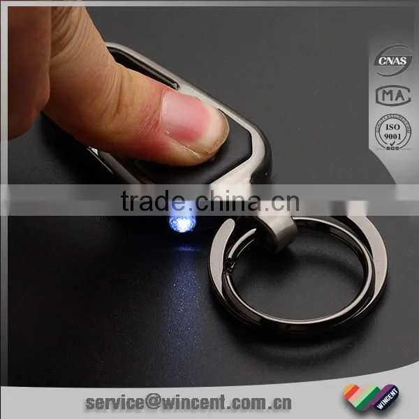 Luxury Dual Ring Men's Flashlight LED Keychain photo-3