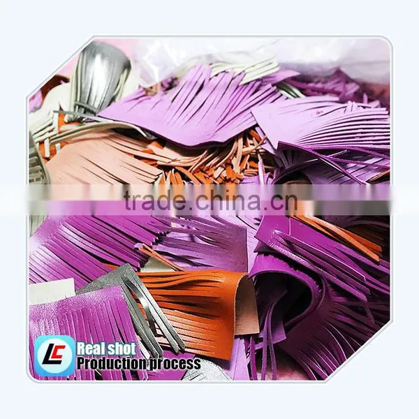 Custom Genuine Leather Tassels For Bag Decoration photo-5
