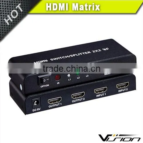 Vision High Speed Gold Plated 1080p 2x2 HDMI Switch Splitter photo-4
