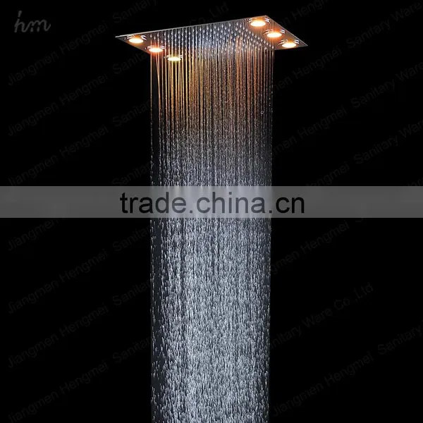 New Invention 360*500mm 304ss Polish Electric Rain Shower Set Remote Control Color Change Led Shower Head With Digital Shower mi photo-5