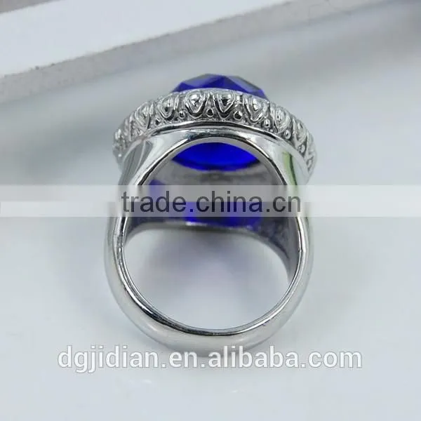 Fashion Custom Finger Ring With Black Stone photo-2