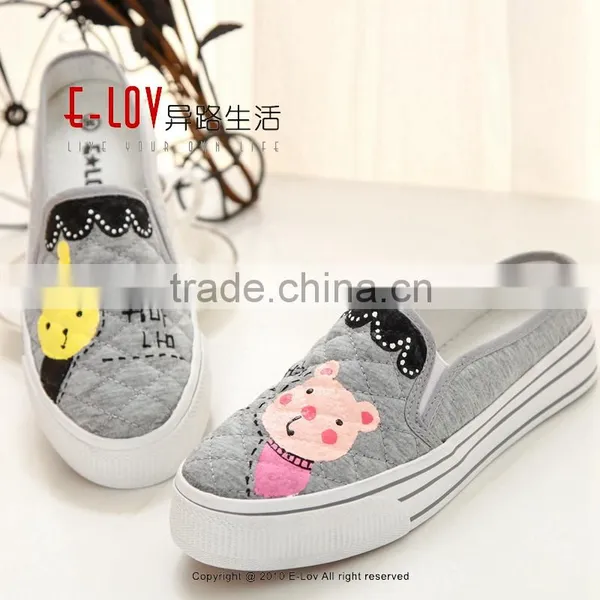 NO.WBT015G Hot Sales High Quality Gray Canvas Shoes photo-5