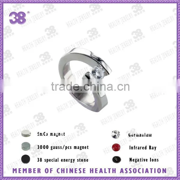 Wholesales 316L Stainless Steel Rings Jewelry /unique Zircon Ring