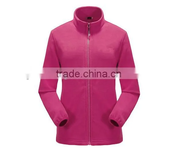 2015 Jacket Fashion 100% Polyester Soft Shell Polar Fleece Jacket Woens photo-4