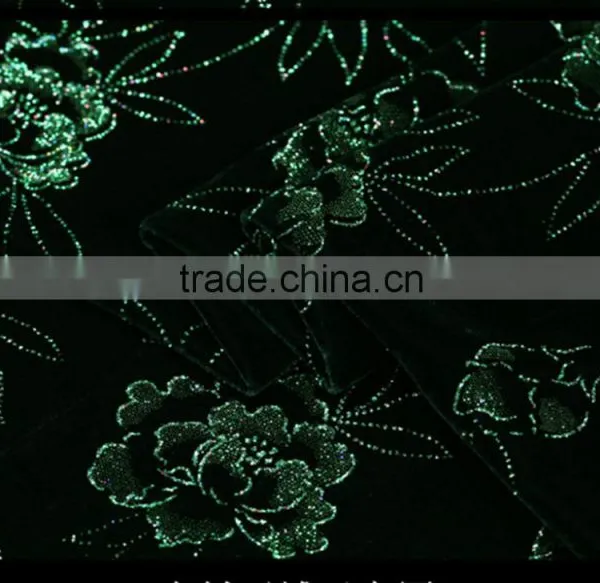 95% Polyester 5% Spandex Knitted Velvet With Shinny Glitter for Garment photo-4