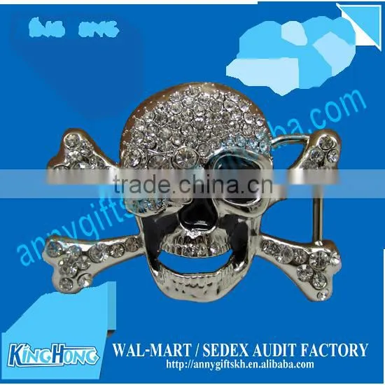 Novelty Crystal Skull Belt Buckle photo-3