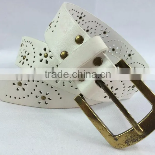 White Fashion Metal Rivet Belts Fashion Studded Belts photo-3