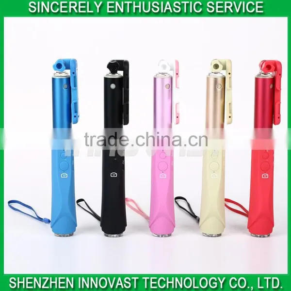 Wholesale High Quality Extendable With Remote Shutter Wireless Monopod Bluetooth Mini Selfie Stick for Mobile Phone