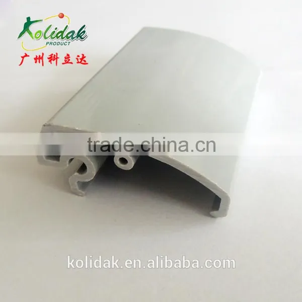 China Custom Plastic Extrusion Gray PVC Profile photo-3