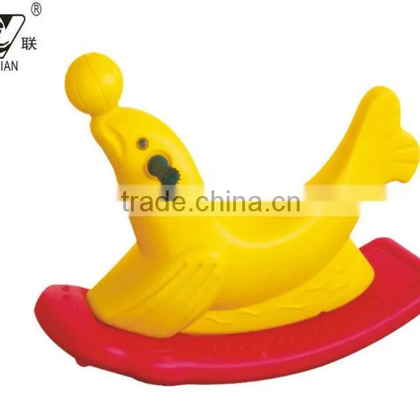 Tri-color Children Plastic Rocking Horse photo-6