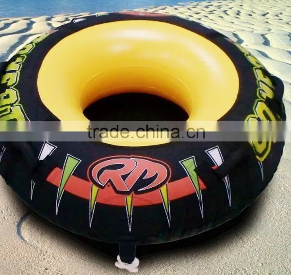 Round Shape PVC Inflatable Towable Nylon Cover Ski Tube photo-2