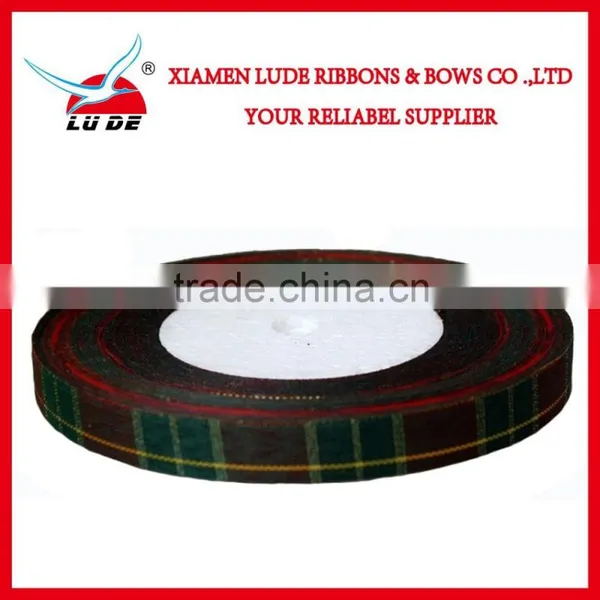 Wholesale Colorful Cheched Ribbon Roll for Gift Packing photo-2