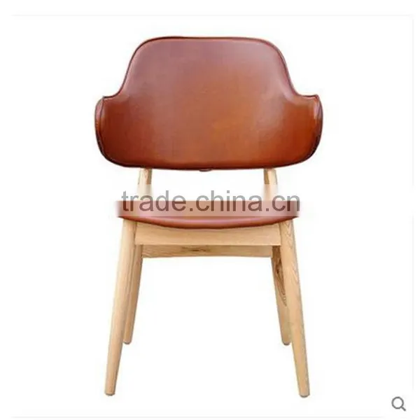 Brown Leather Dining Chair photo-2