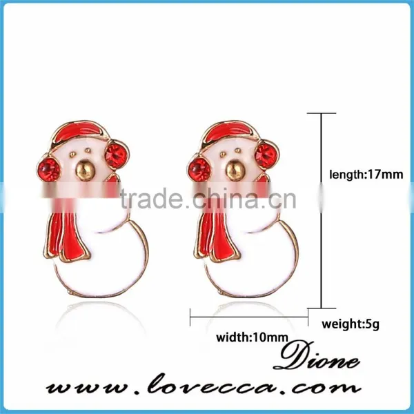Snowman Bead Earrings, Crystal Beaded Earring photo-2