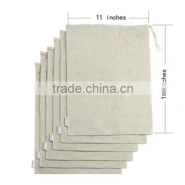 Cotton Drawstring Muslin Favor Bags photo-2