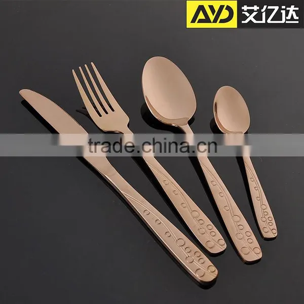 Bulk Cutlery , Knotted Cutlery Set , Gold Plated Cutlery photo-2