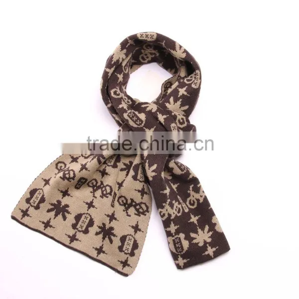 Male Plaid Cotton Knitted Winter Scarf photo-3