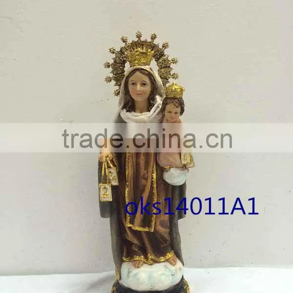 Factory 2016 Resin Religious Virgin Mary and Baby Juesus Statue Tabletop photo-4