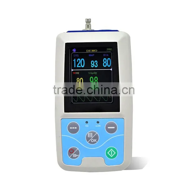 Color Big LCD Ambulatory Blood Pressure Monitor +SPO2 ABPM3-Shelly photo-3