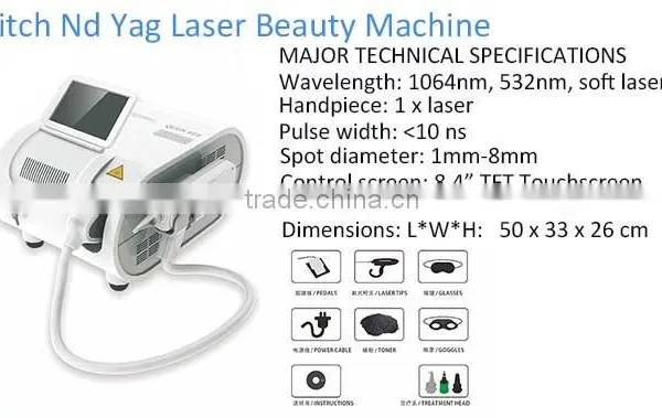 Best Sale q Switched nd Yag Laser Tattoo Removal 1064nm/532nm photo-2