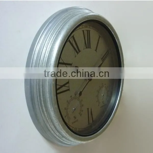 15 Inch 3 In 1 Farm Metal Clock Outdoor Clock photo-3