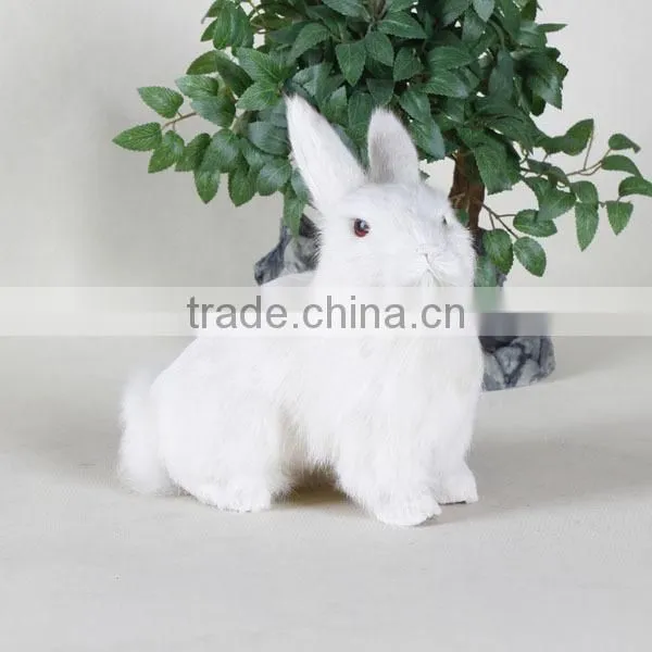 Handmade Real Fur Rabbit Animals Toy photo-4