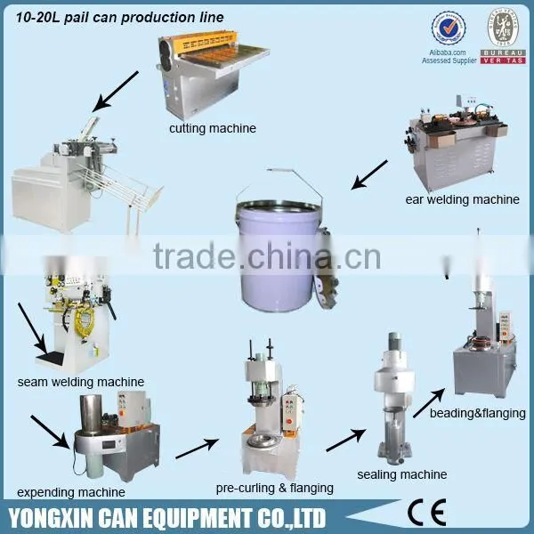 18 Liter Conical Chemical Tin Can Pail Bucket Making Machine