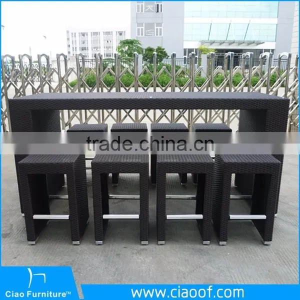 Great Durability Factory Directly Wicker Pub Bar Furniture Set photo-4