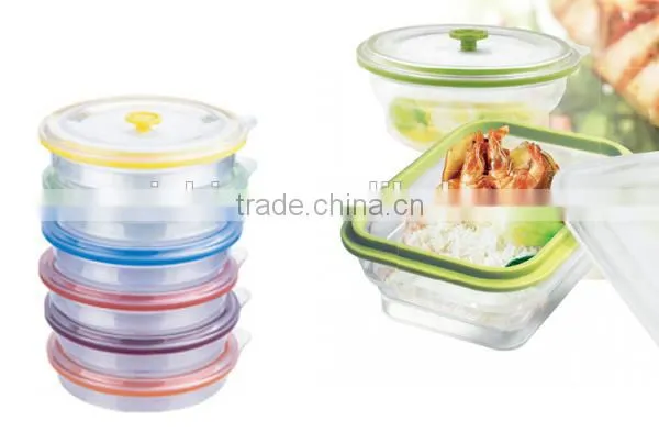 Food Grade Portable Convenient Collapsible Houseware Silicone Foldable Lunch Box photo-2